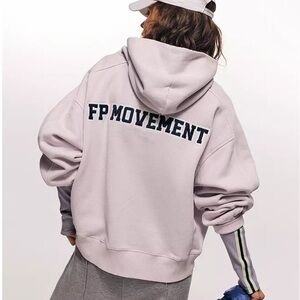NWT FP Movement A Cut Above Embroidered Logo Hoodie Large